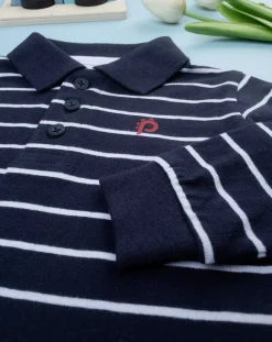 Prenatal Magliette Camicie E Body-Polo Bimbo Rigata Blu