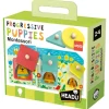 Headu Puzzle Per Bambini-Progressive Puppies Montessori. Da Piu Grande Al Piu Piccolo! 2/4 Anni -