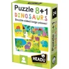 Headu Puzzle Per Bambini-Puzzle 8+1 Dinosaurs. Grandi Pezzi Double-Face 2/4 Anni -