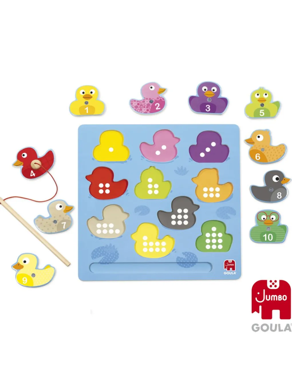 Goula Puzzle Per Bambini-Puzzle In Legno Papere Magnetico -