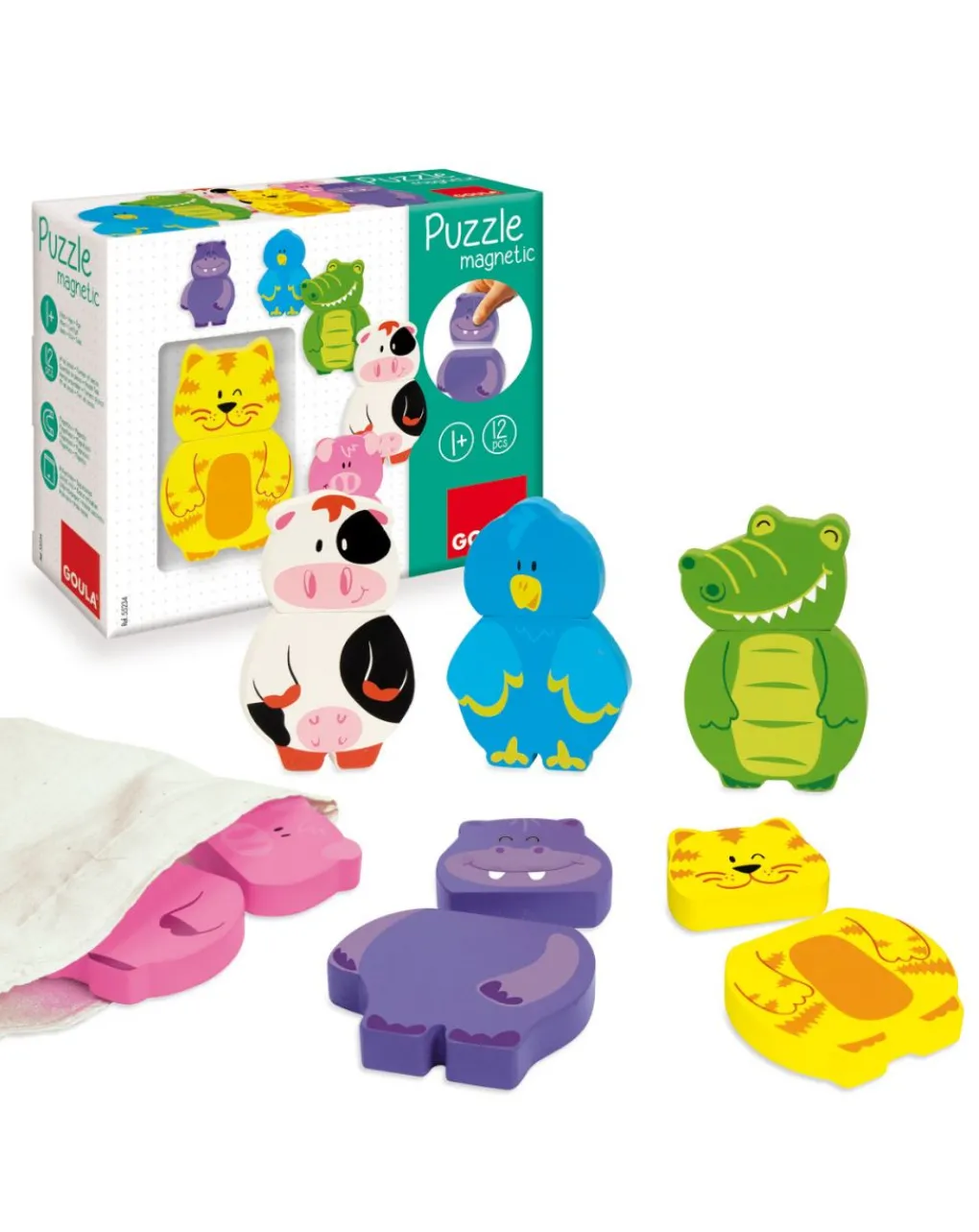 Goula Giochi Primi Mesi-Puzzle Magnetico Animali -