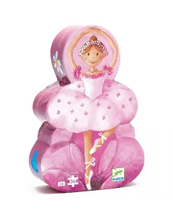 Djeco Giochi Didattici-Puzzle Sagomato 36 Tessere The Ballerina With The Flower -