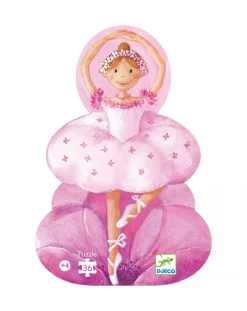 Djeco Giochi Didattici-Puzzle Sagomato 36 Tessere The Ballerina With The Flower -