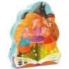Djeco Puzzle Per Bambini-Puzzle Sagomato 24 Tessere The 3 Little Pigs -