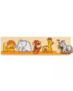 Djeco Giochi Didattici-Puzzle Sava’N’Co A Incastro - 5 Pezzi Di Legno -