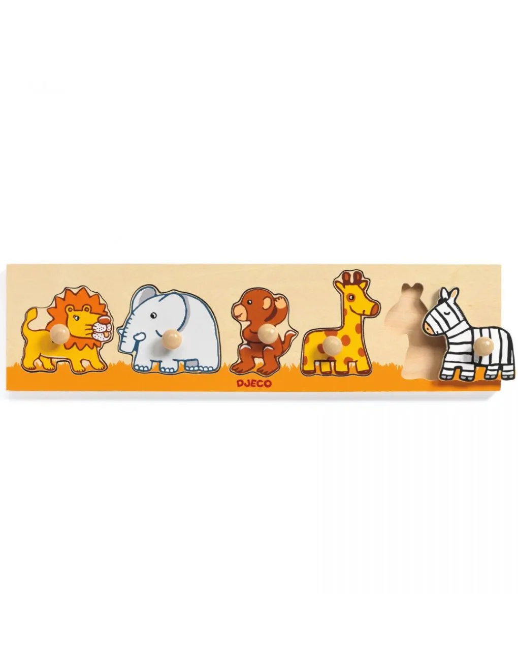 Djeco Giochi Didattici-Puzzle Sava’N’Co A Incastro - 5 Pezzi Di Legno -