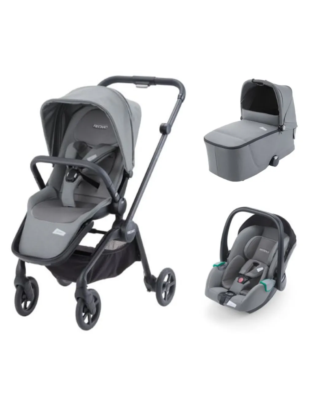 Recaro Trio E Duo-Trio Sadena Prime Silent Grey Telaio Black