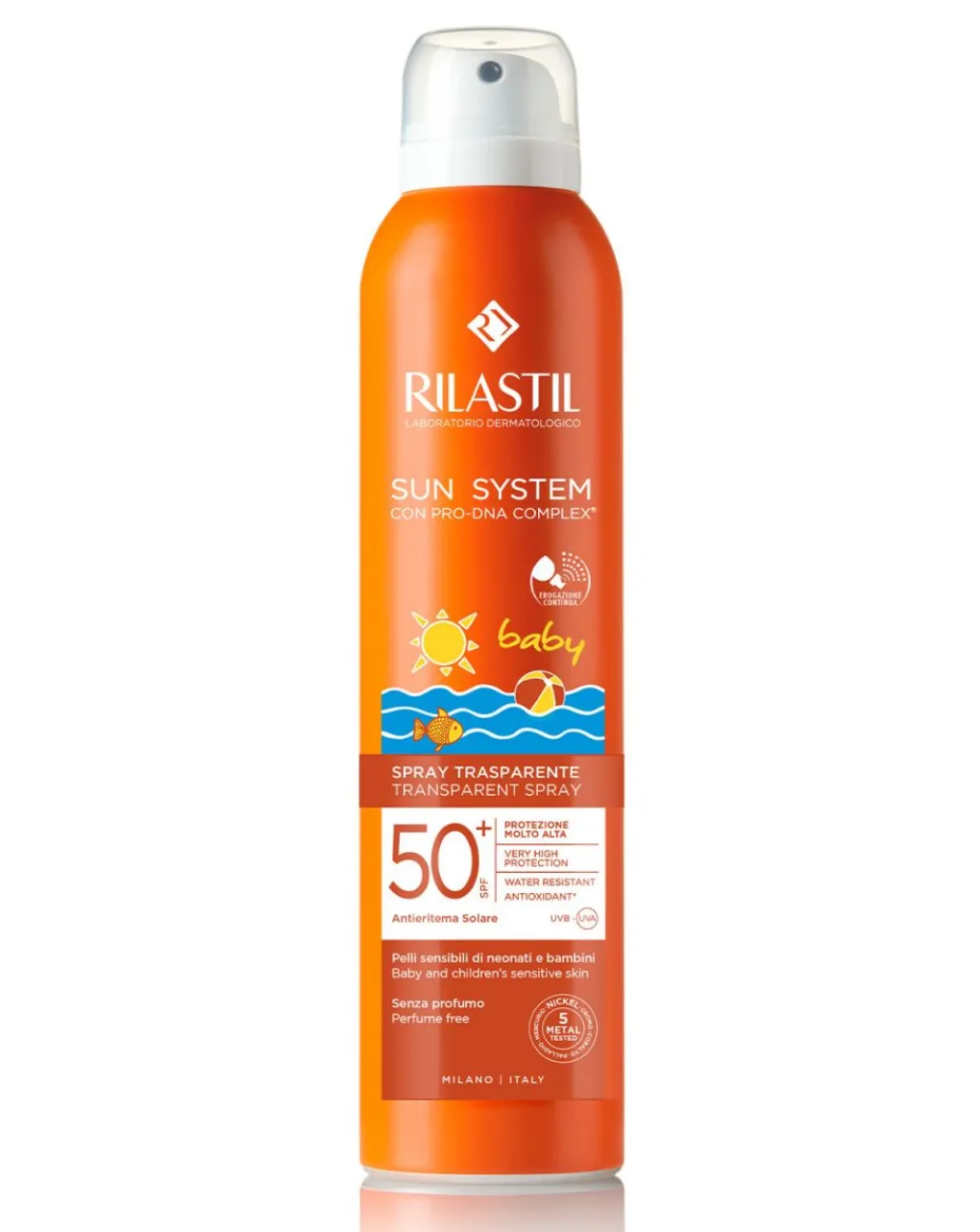 Rilastil Solari E Doposole-Sun System Baby Spray Transparent Spf 50E 200Ml