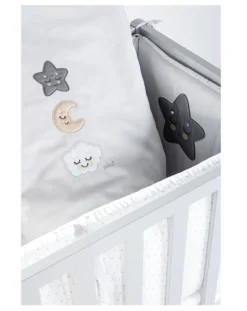Picci Culle E Accessori-Rivestimento Tessile Ricamato Per Smile Converse Grigio -