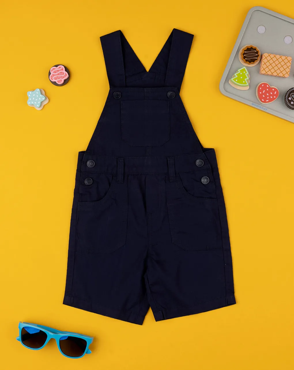 Prenatal Jeans Pantaloni E Salopette-Salopette Bimbo In Popeline Basica