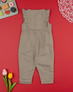 Prenatal Jeans Pantaloni E Salopette-Salopette Lino Bimba Marrone