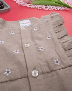 Prenatal Jeans Pantaloni E Salopette-Salopette Lino Bimba Marrone