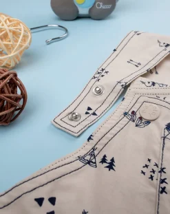 Prenatal Jeans Pantaloni E Salopette-Salopette Popeline Bimba Beige