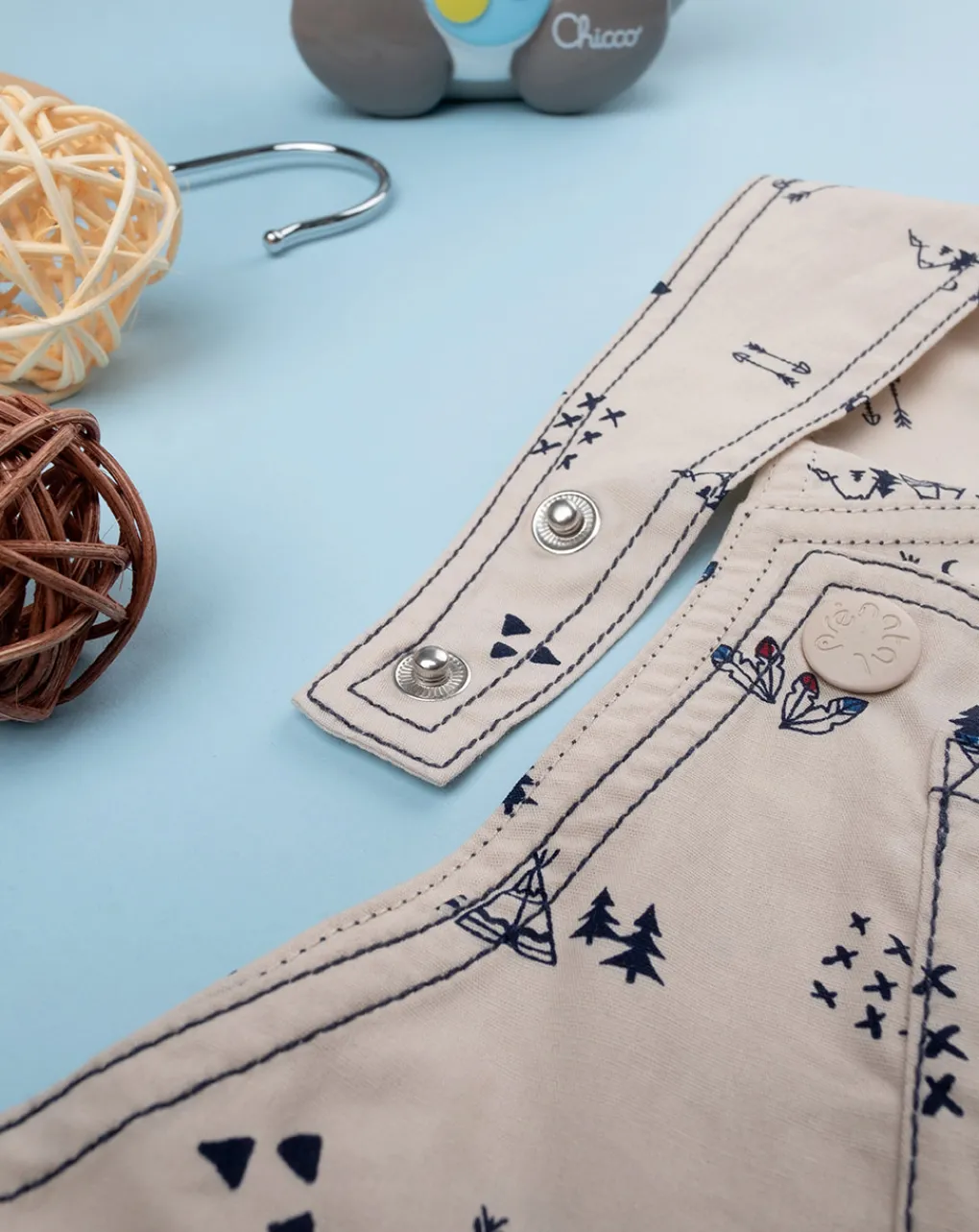 Prenatal Jeans Pantaloni E Salopette-Salopette Popeline Bimba Beige