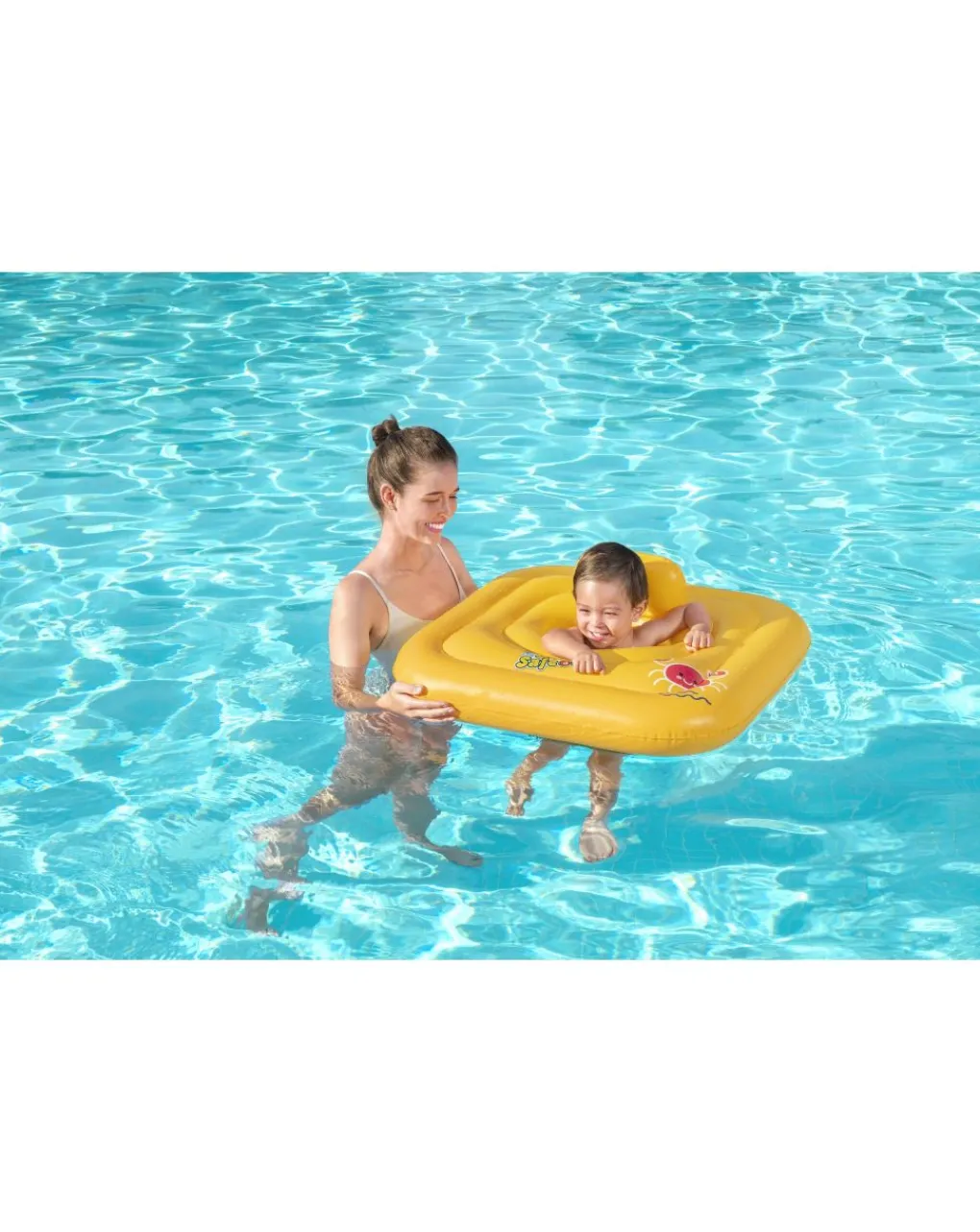 Bestway Secchielli E Giochi Mare-Salvagente Mutandina Quadrato Swim Safe Abc Step A 76X76 Cm -