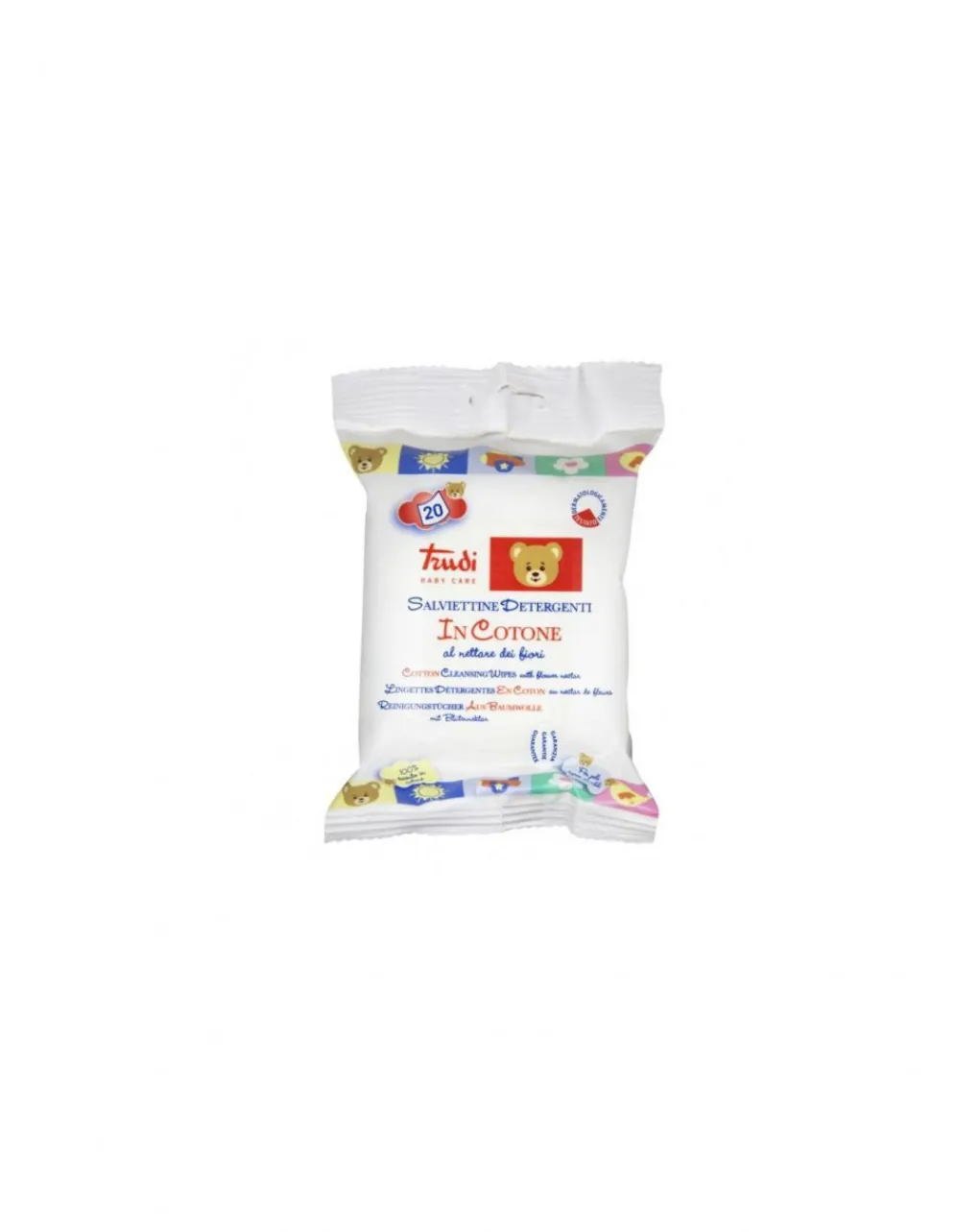 Trudi Salviettine E Traversine-Salviettine Detergenti In Cotone Nettare Di Fiori 20 Pz
