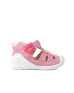 GARVALIN Scarpe-Sandalo Bimba Biomecanics In Tela Rosa