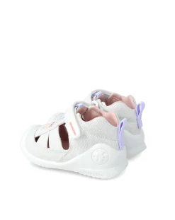 GARVALIN Scarpe-Sandalo Bimba In Tela Biomecanis Bianco