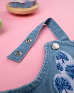 Prenatal Vestiti E Completi-Scamiciato Bimba Denim Soft Blue