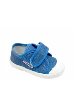 Superga Scarpe-Scarpa Neonato In Stoffa Con Velcro