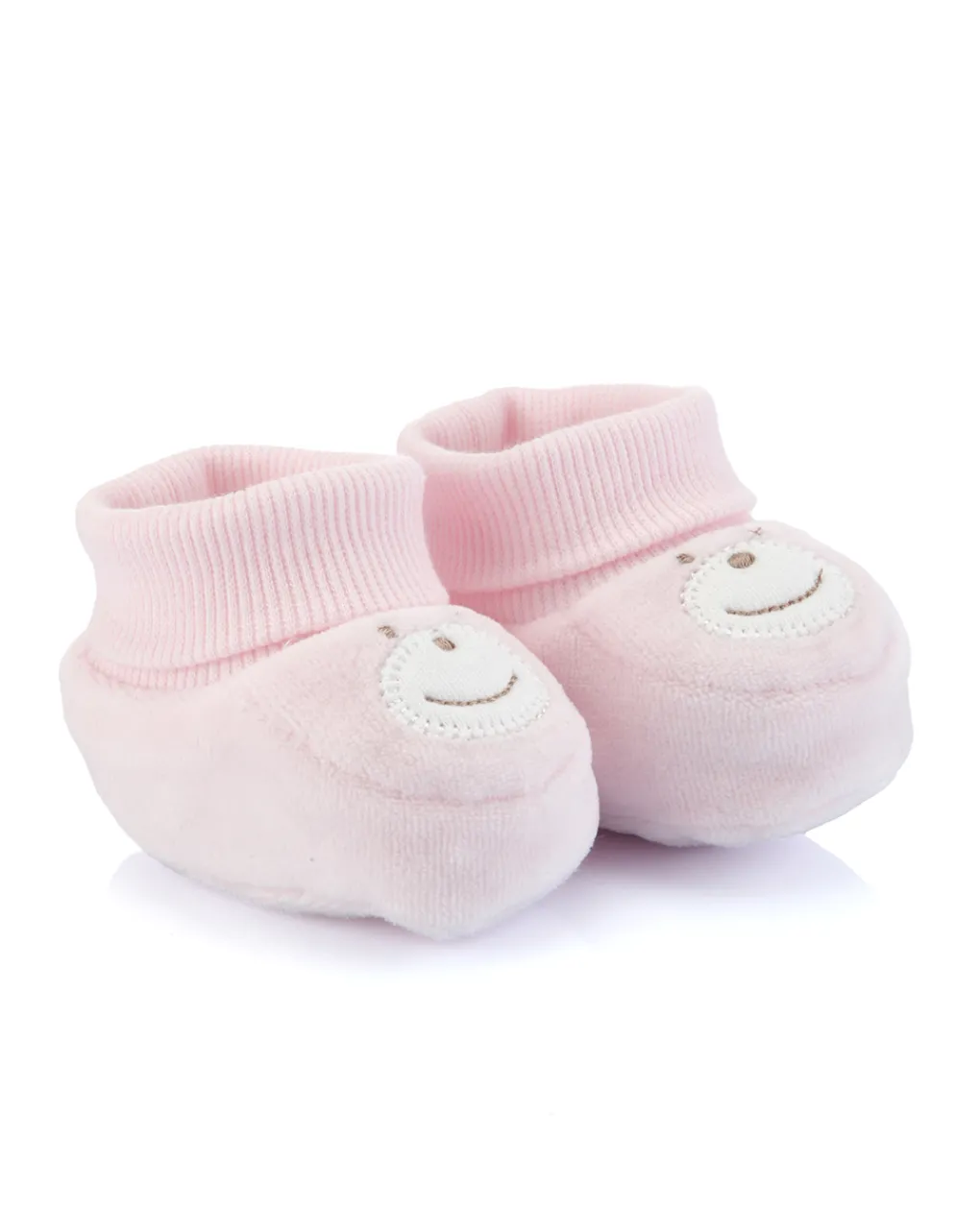 Prenatal Scarpine E Calze-Scarpe In Ciniglia Rosa Chiaro Con Orsetto
