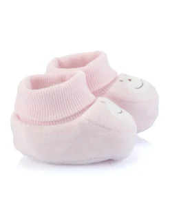 Prenatal Scarpine E Calze-Scarpe In Ciniglia Rosa Chiaro Con Orsetto