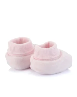 Prenatal Scarpine E Calze-Scarpe In Ciniglia Rosa Chiaro Con Orsetto