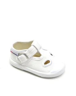 Superga Scarpe-Scarpina Bianca Con Fibbia