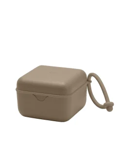 BIBS Portasucchietti E Catenelle-Scatola Porta Ciuccio Dark Oak -