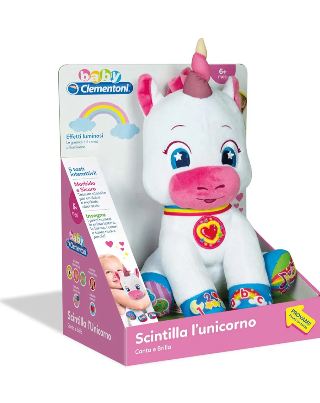 Clementoni Giochi Interattivi E Prescolari-Scintilla L’Unicorno Che Canta E Brilla