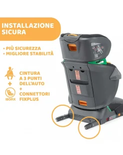 Chicco Gruppo 36 Kg-Seggiolino Auto Fold&Go I-Size Ombra -