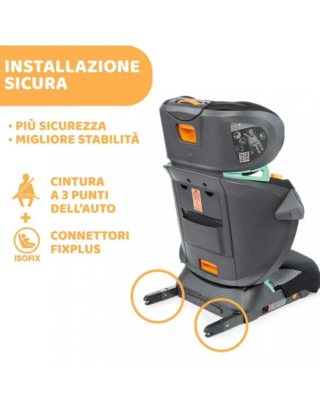 Chicco Gruppo 36 Kg-Seggiolino Auto Fold&Go I-Size Air Black Air -