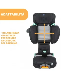 Chicco Gruppo 36 Kg-Seggiolino Auto Fold&Go I-Size Air Black Air -