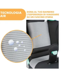 Chicco Gruppo 36 Kg-Seggiolino Auto Fold&Go I-Size Air Black Air -