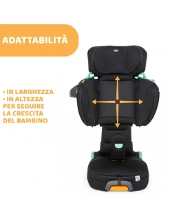 Chicco Gruppo 36 Kg-Seggiolino Auto Fold&Go I-Size Black -