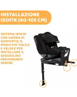 Chicco Seggiolini I Size-Seggiolino Auto Seat3 Fit I-Size Black Air -