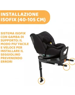 Chicco Seggiolini I Size-Seggiolino Auto Seat3 Fit I-Size Black -