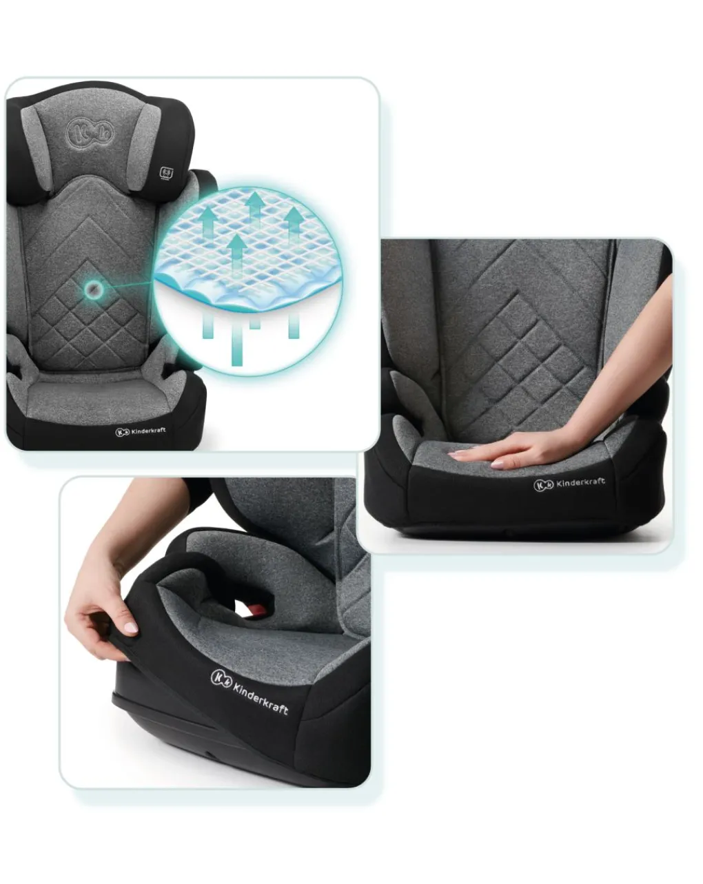 Kinderkraft Gruppo 36 Kg-Seggiolino Auto Xpand Grey Isofix -