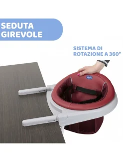 Chicco Seggiolini E Alzasedia-Seggiolino Da Tavolo 360 Red Passion -