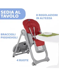 Chicco Seggioloni Pappa-Seggiolone Polly Magic Red Passion