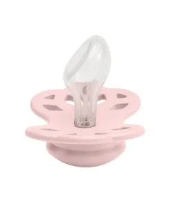 BIBS Succhietti-Set 2 Ciucci Tettarella Simmetrica In Silicone 0/6 Mesi - Colore Blossom/Dusky Lilac -
