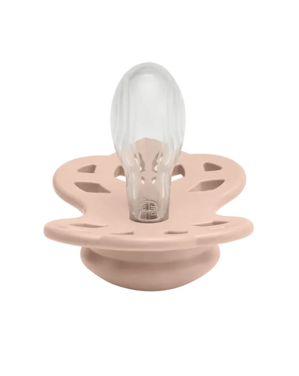 BIBS Succhietti-Set 2 Ciucci Tettarella Simmetrica In Silicone 6/18 Mesi - Colore Avorio/Rosa Cipria -