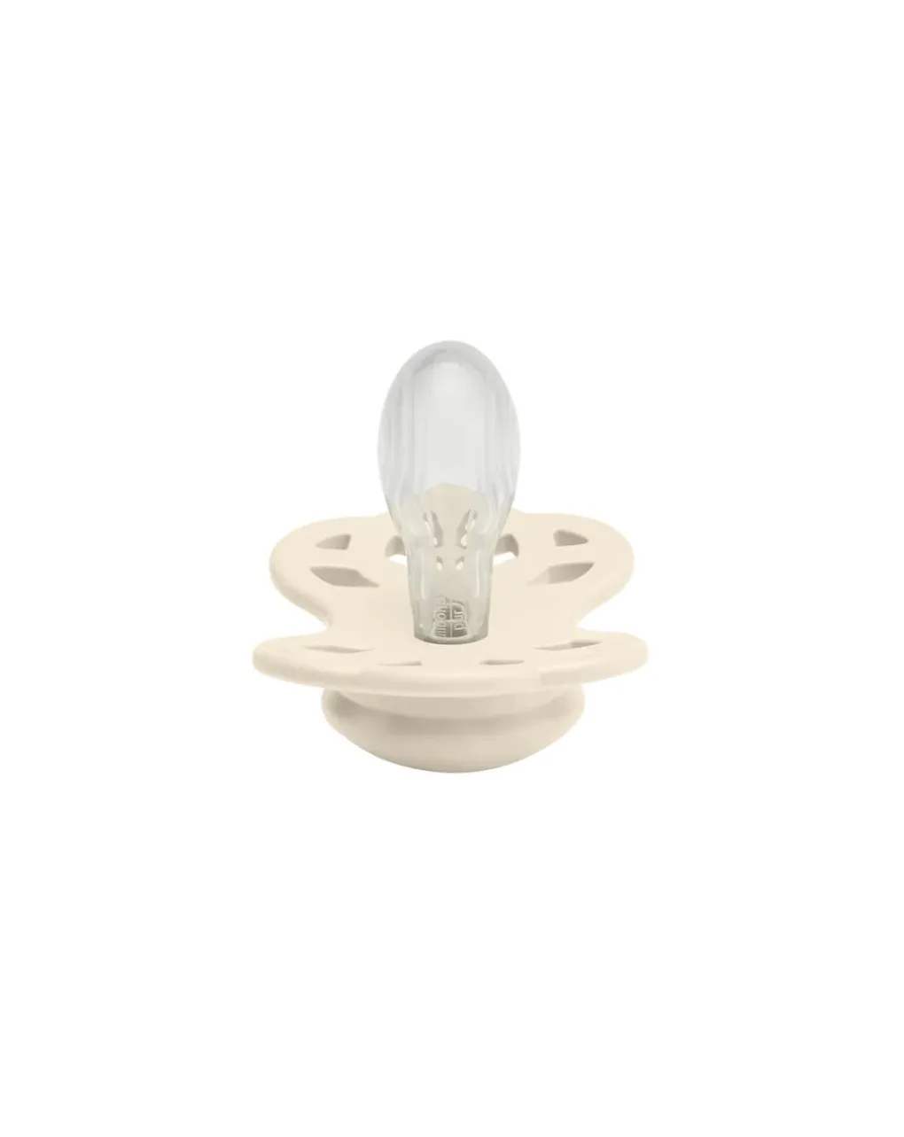 BIBS Succhietti-Set 2 Ciucci Tettarella Simmetrica In Silicone 6/18 Mesi - Colore Avorio/Salvia -