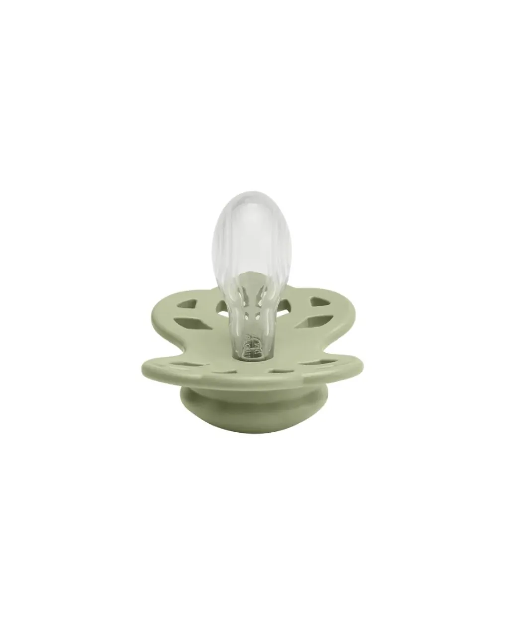BIBS Succhietti-Set 2 Ciucci Tettarella Simmetrica In Silicone 6/18 Mesi - Colore Avorio/Salvia -