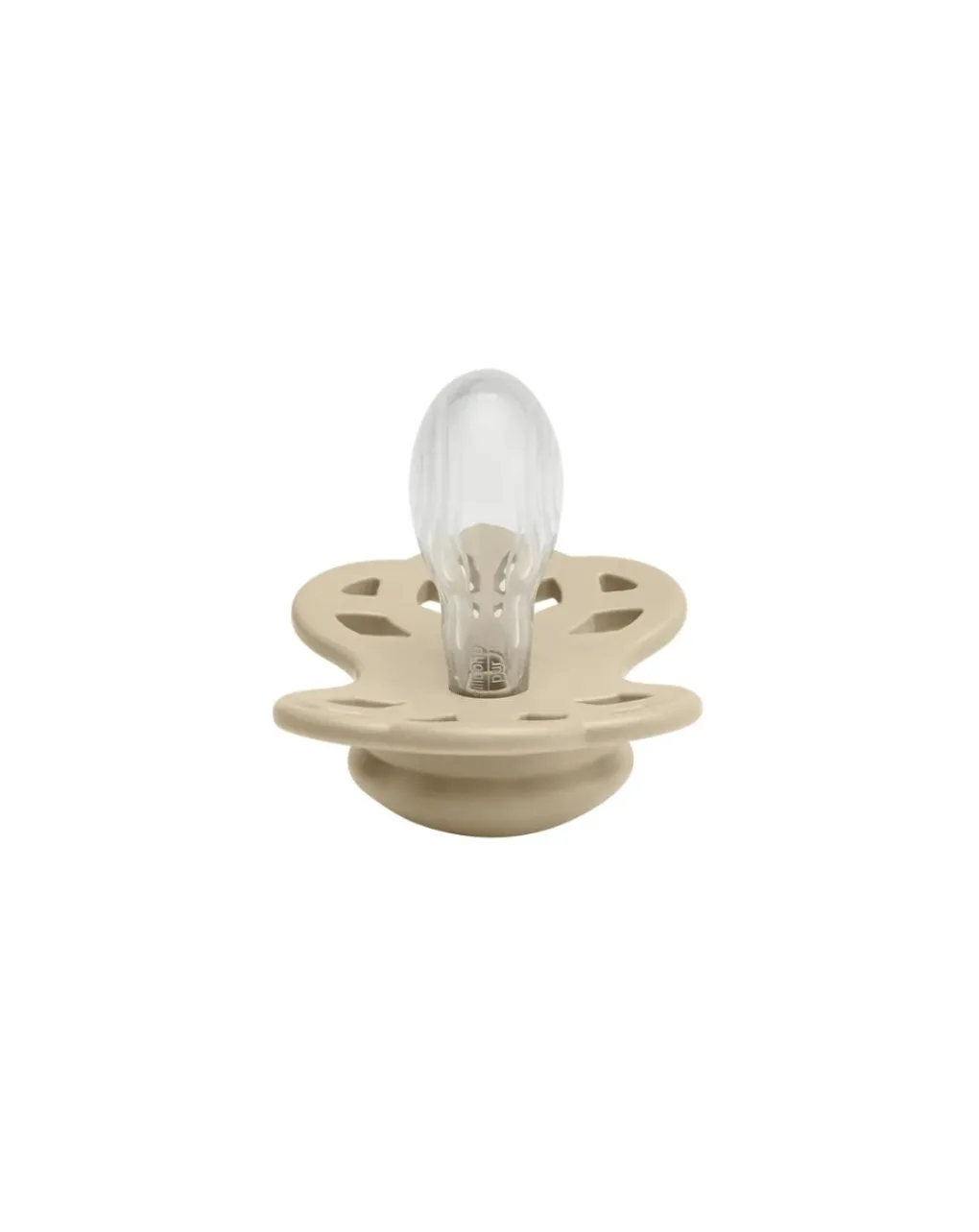 BIBS Succhietti-Set 2 Ciucci Tettarella Simmetrica In Silicone 6/18 Mesi - Colore Vaniglia/Pesca -