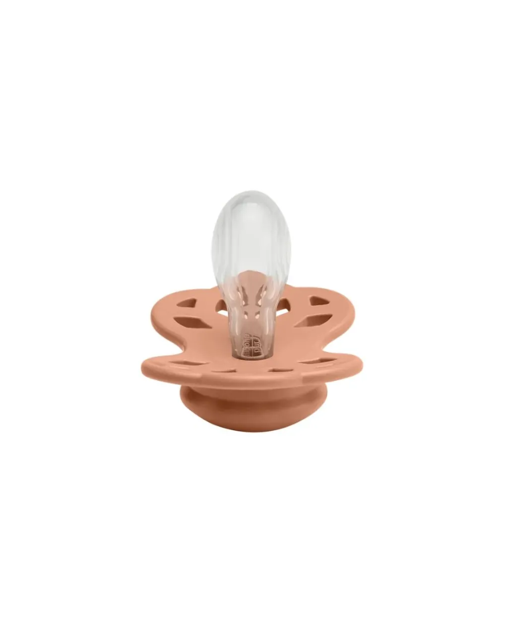 BIBS Succhietti-Set 2 Ciucci Tettarella Simmetrica In Silicone 6/18 Mesi - Colore Vaniglia/Pesca -