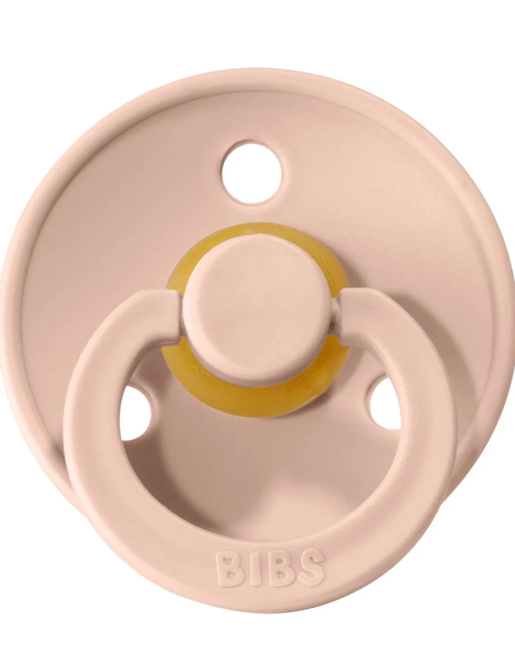 BIBS Succhietti-Set 2 Ciucci Tettarella Tonda In Gomma Naturale 0/6 Mesi - Colore Woodchuck E Rosa Cipria -