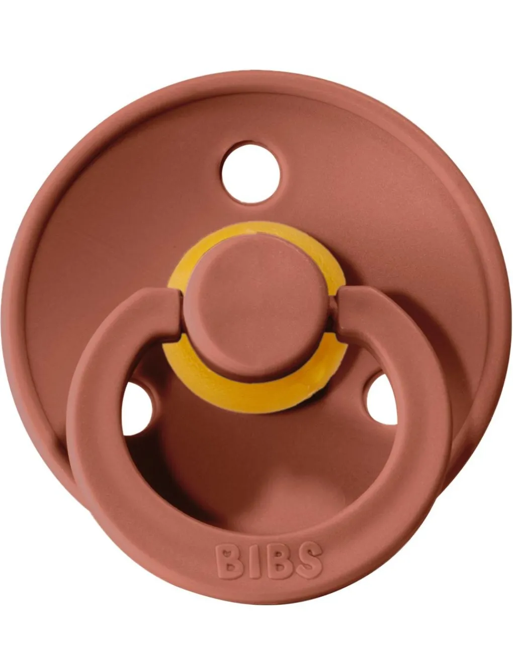 BIBS Succhietti-Set 2 Ciucci Tettarella Tonda In Gomma Naturale 0/6 Mesi - Colore Woodchuck E Rosa Cipria -