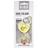 BIBS Succhietti-Set 2 Ciucci Tettarella Tonda In Gomma Naturale 0/6 Mesi - Colore Sunshine E Sabbia -