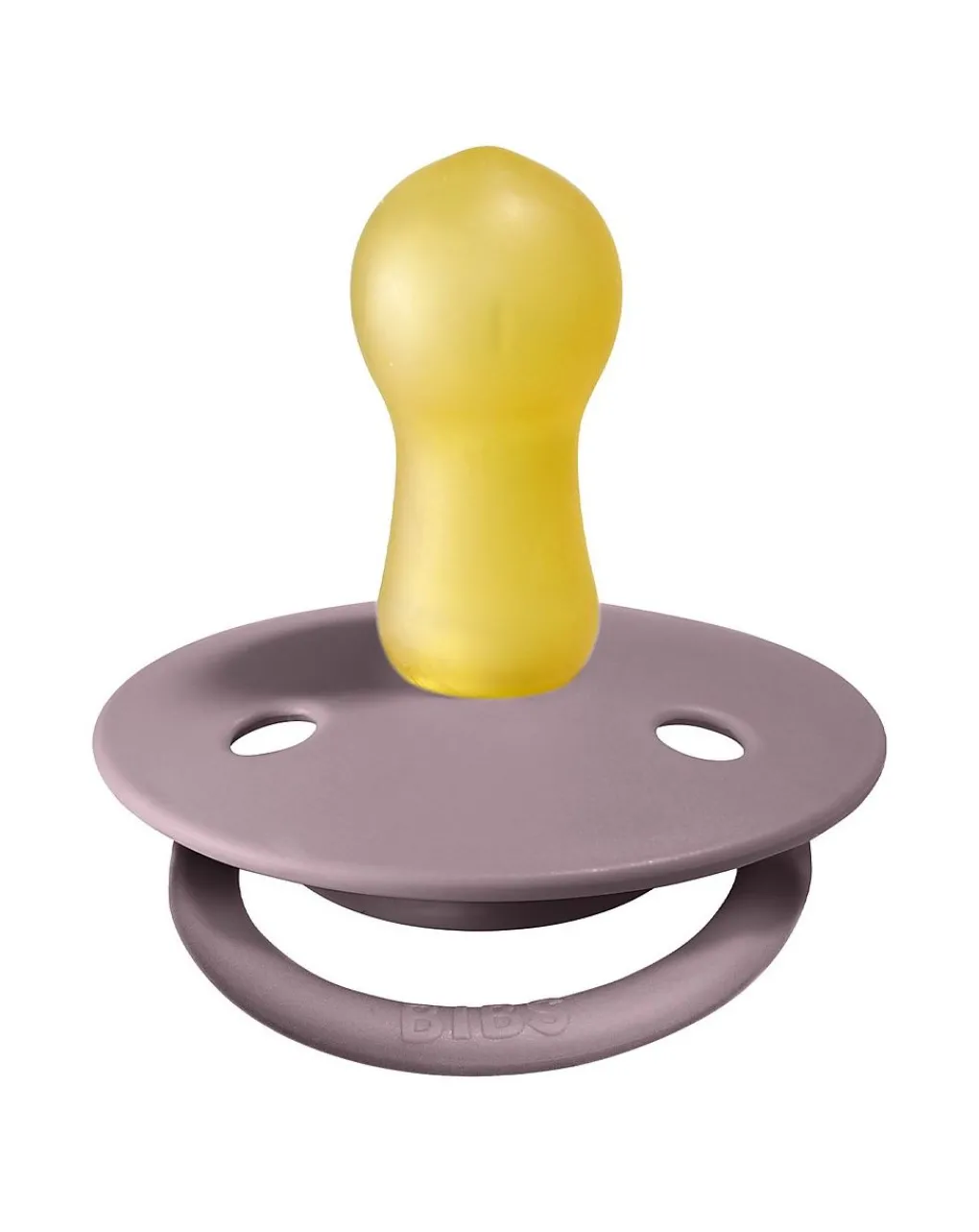 BIBS Succhietti-Set 2 Ciucci Tettarella Tonda In Gomma Naturale 0/6 Mesi - Colore Lilla Chiaro E Heather -